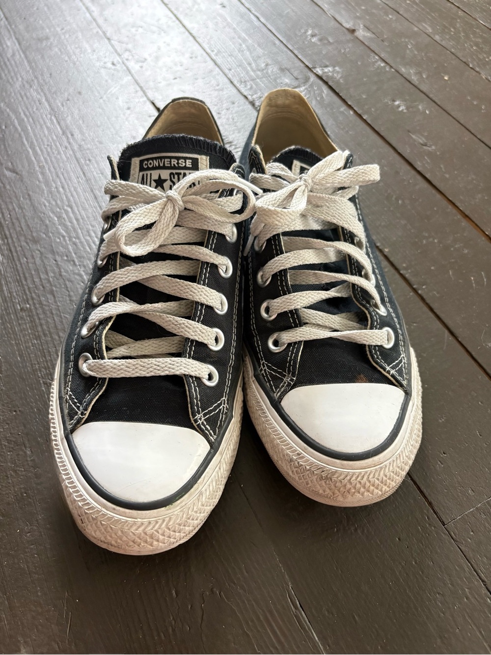 Converse Low Top Sneakers in Black and White